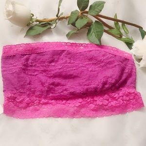 Free People Women’s Sheer Lace Tube Bra. Size L